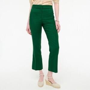 J. Crew Kelsey Flair Pants Dark Green High Rise Cropped